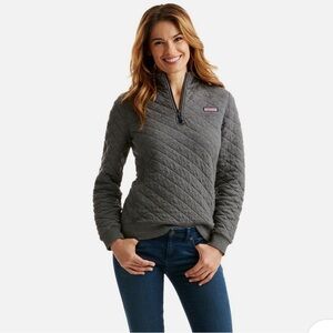 Vineyard Vines Gray Quilted Dreamcloth Shep Shirt Pullover